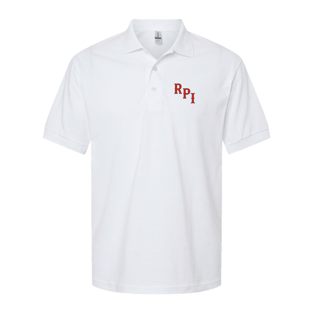 Men's RPI Engineers Logo Gildan Dry Blend Jersey Polo