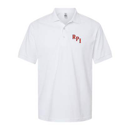 Men's RPI Engineers Logo Gildan Dry Blend Jersey Polo