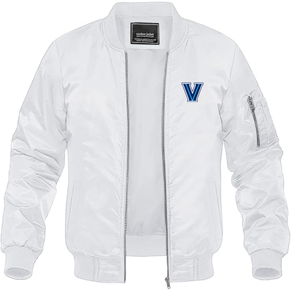 Men's Villanova Wildcats Logo Lightweight Bomber Jacket Windbreaker Softshell Varsity Jacket Coat