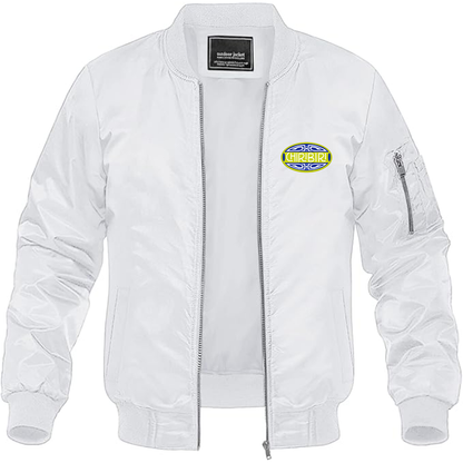 Men's Chiribiri Logo Lightweight Bomber Jacket Windbreaker Softshell Varsity Jacket Coat