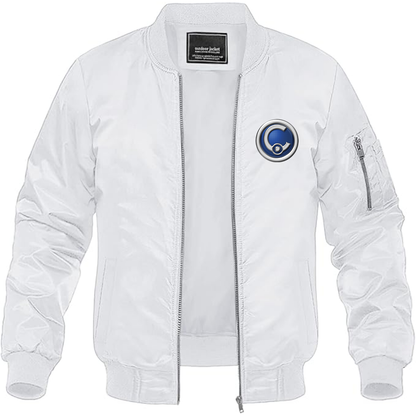 Men's Casalini Logo Lightweight Bomber Jacket Windbreaker Softshell Varsity Jacket Coat