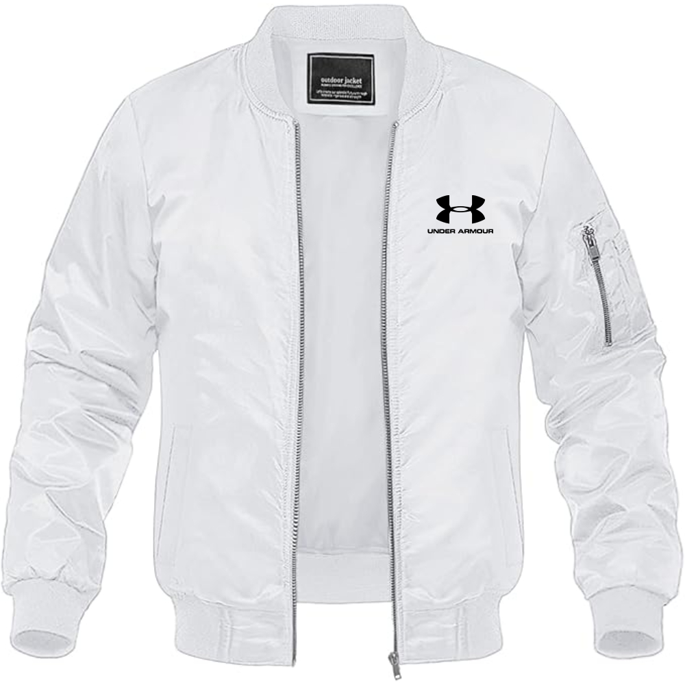 Men's Under Armour Logo Lightweight Bomber Jacket Windbreaker Softshell Varsity Jacket Coat
