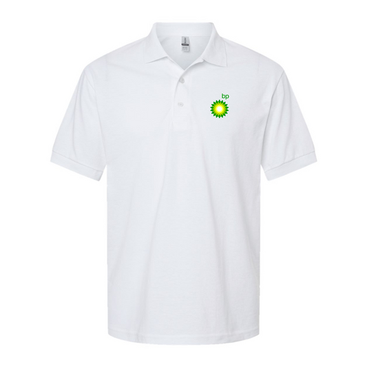 Men's BP Oil Logo Gildan Dry Blend Jersey Polo