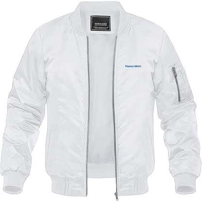 Men's Thomas Logo Lightweight Bomber Jacket Windbreaker Softshell Varsity Jacket Coat