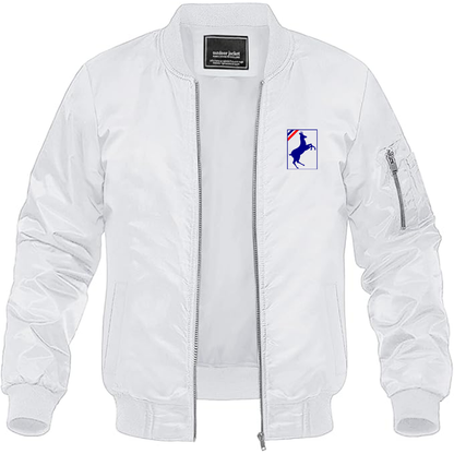 Men's Auverland Logo Lightweight Bomber Jacket Windbreaker Softshell Varsity Jacket Coat