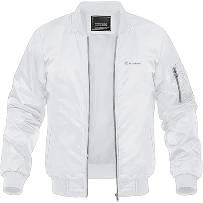 Men's SilverStone Logo Lightweight Bomber Jacket Windbreaker Softshell Varsity Jacket Coat