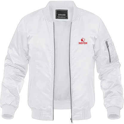 Men's Xerox New Logo Lightweight Bomber Jacket Windbreaker Softshell Varsity Jacket Coat