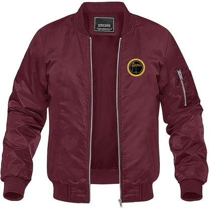 Men's Apal Logo Lightweight Bomber Jacket Windbreaker Softshell Varsity Jacket Coat