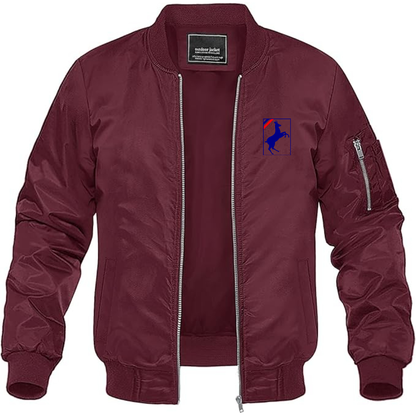 Men's Auverland Logo Lightweight Bomber Jacket Windbreaker Softshell Varsity Jacket Coat