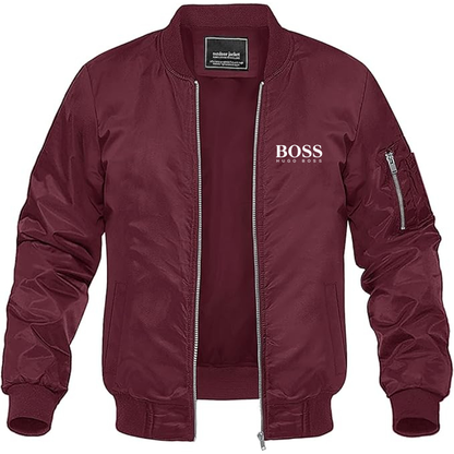 Men's Hugo Boss Logo  Lightweight Bomber Jacket Windbreaker Softshell Varsity Jacket Coat