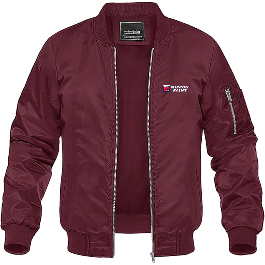 Men's Nippon Paint Logo Lightweight Bomber Jacket Windbreaker Softshell Varsity Jacket Coat