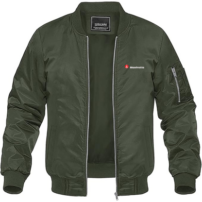 Men's Manfrotto Logo Lightweight Bomber Jacket Windbreaker Softshell Varsity Jacket Coat