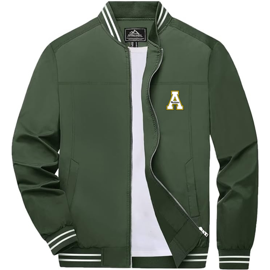 Appalachian State Mountaineers Lightweight Zip-Up Bomber Jacket with Ribbed Collar and Cuffs Versatile Casual Outerwear