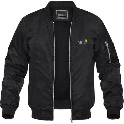 Men's VRT Logo Lightweight Bomber Jacket Windbreaker Softshell Varsity Jacket Coat