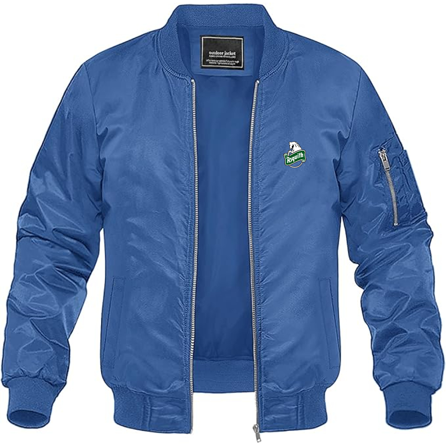 Men's Asquith Logo Lightweight Bomber Jacket Windbreaker Softshell Varsity Jacket Coat
