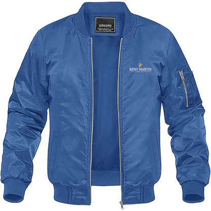 Men's Rémy Martin Logo Lightweight Bomber Jacket Windbreaker Softshell Varsity Jacket Coat