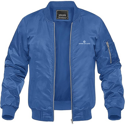 Men's Ashok Leyland Logo Lightweight Bomber Jacket Windbreaker Softshell Varsity Jacket Coat