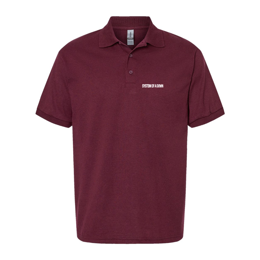 Men's  System Of A Down Logo Dry Blend Polo