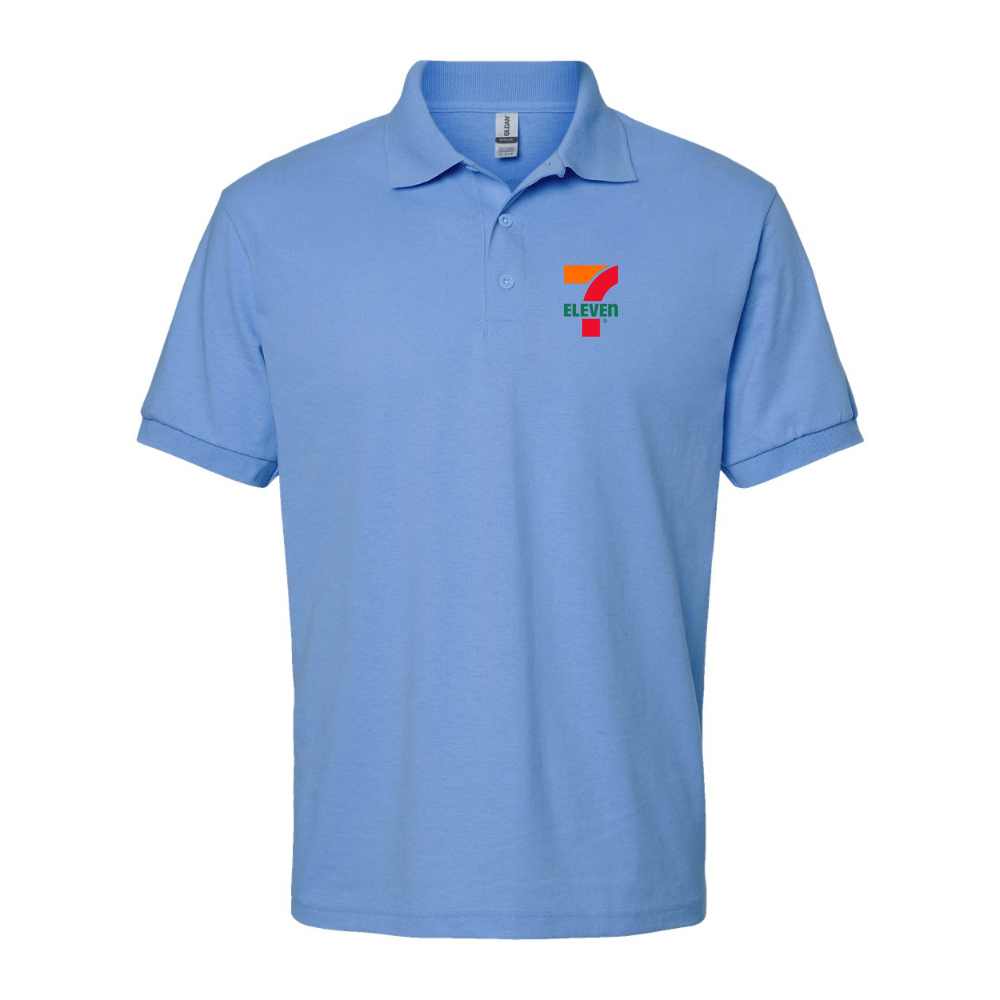 Men's 7 Eleven Logo Gildan Dry Blend Jersey Polo