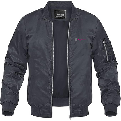 Men's Tupperware Logo Lightweight Bomber Jacket Windbreaker Softshell Varsity Jacket Coat