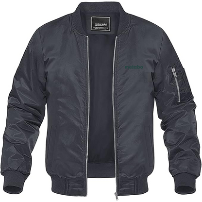 Men's Metabo Logo Lightweight Bomber Jacket Windbreaker Softshell Varsity Jacket Coat