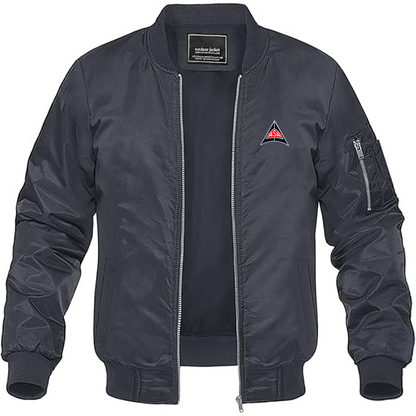 Men's ASA Logo Lightweight Bomber Jacket Windbreaker Softshell Varsity Jacket Coat