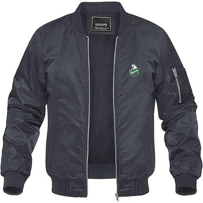 Men's Asquith Logo Lightweight Bomber Jacket Windbreaker Softshell Varsity Jacket Coat