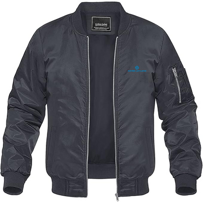 Men's Ashok Leyland Logo Lightweight Bomber Jacket Windbreaker Softshell Varsity Jacket Coat