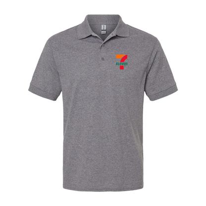 Men's 7 Eleven Logo Gildan Dry Blend Jersey Polo