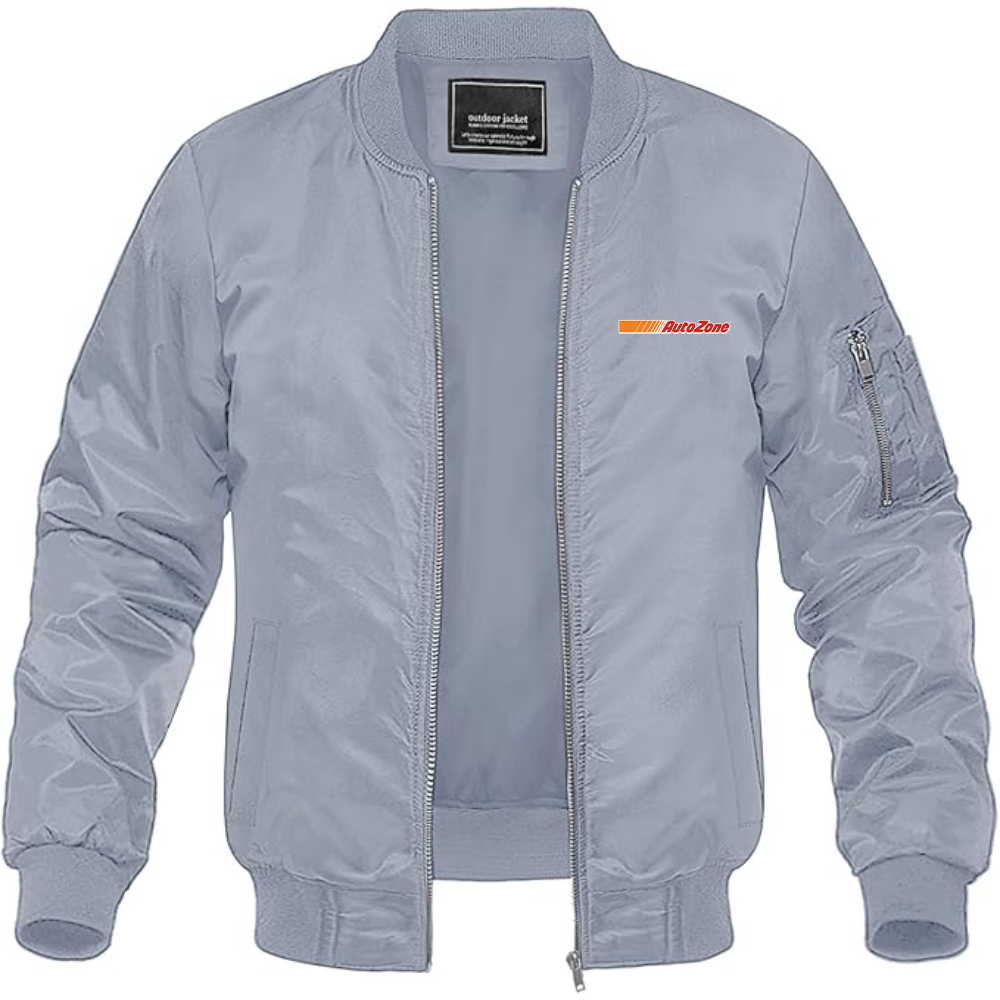 Men's AutoZone Logo Lightweight Bomber Jacket Windbreaker Softshell Varsity Jacket Coat