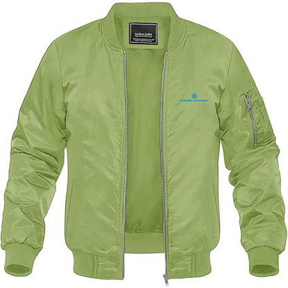 Men's Ashok Leyland Logo Lightweight Bomber Jacket Windbreaker Softshell Varsity Jacket Coat