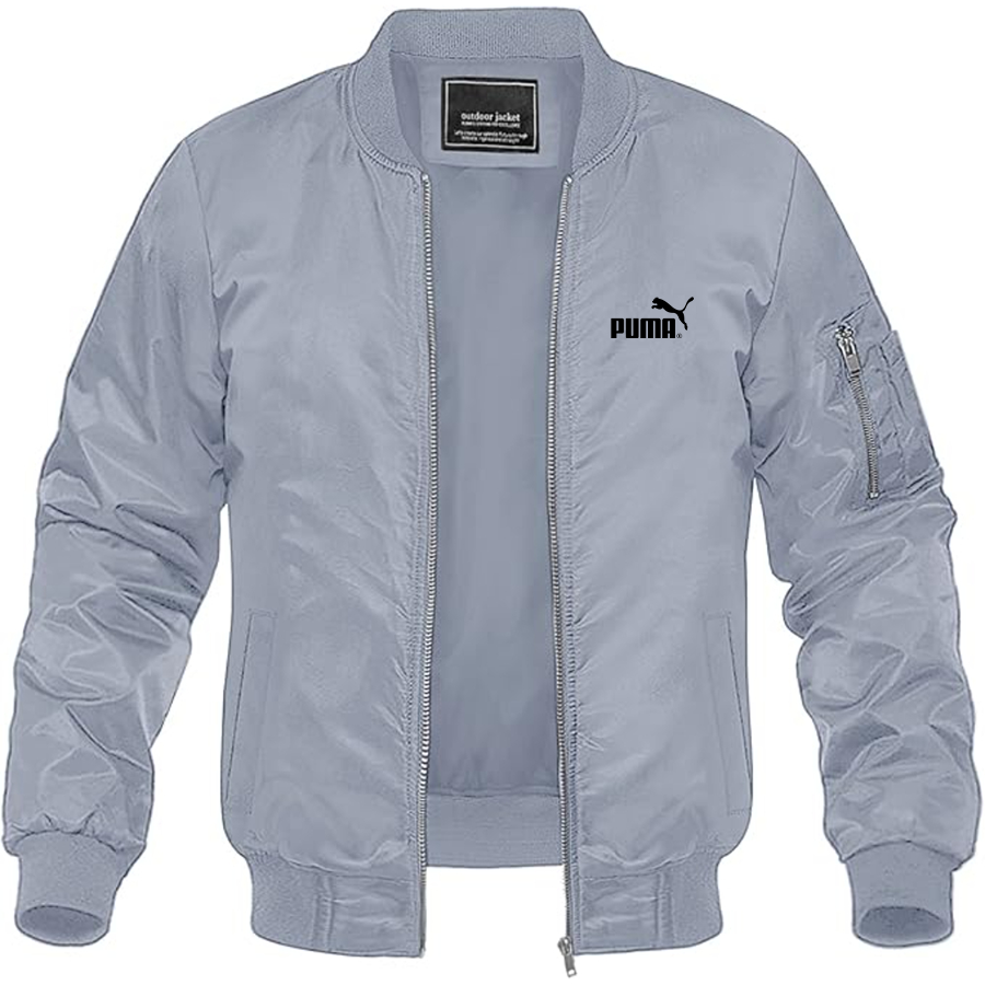 Men's Puma Logo Lightweight Bomber Jacket Windbreaker Softshell Varsity Jacket Coat