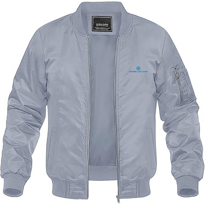 Men's Ashok Leyland Logo Lightweight Bomber Jacket Windbreaker Softshell Varsity Jacket Coat