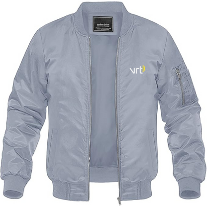 Men's VRT Logo Lightweight Bomber Jacket Windbreaker Softshell Varsity Jacket Coat