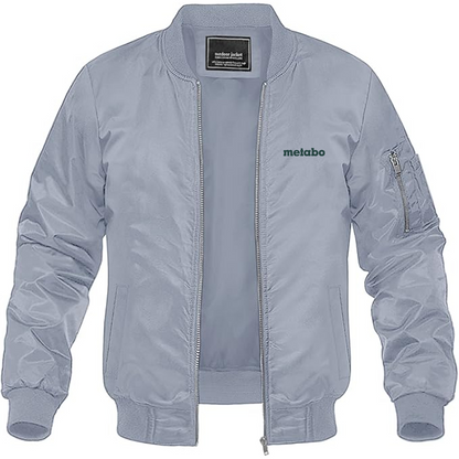 Men's Metabo Logo Lightweight Bomber Jacket Windbreaker Softshell Varsity Jacket Coat