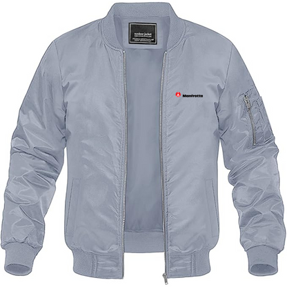 Men's Manfrotto Logo Lightweight Bomber Jacket Windbreaker Softshell Varsity Jacket Coat
