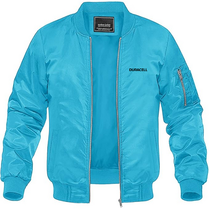 Men's Duracell Logo Lightweight Bomber Jacket Windbreaker Softshell Varsity Jacket Coat