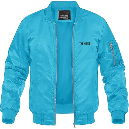Men's The Hives Logo Lightweight Bomber Jacket Windbreaker Softshell Varsity Jacket Coat