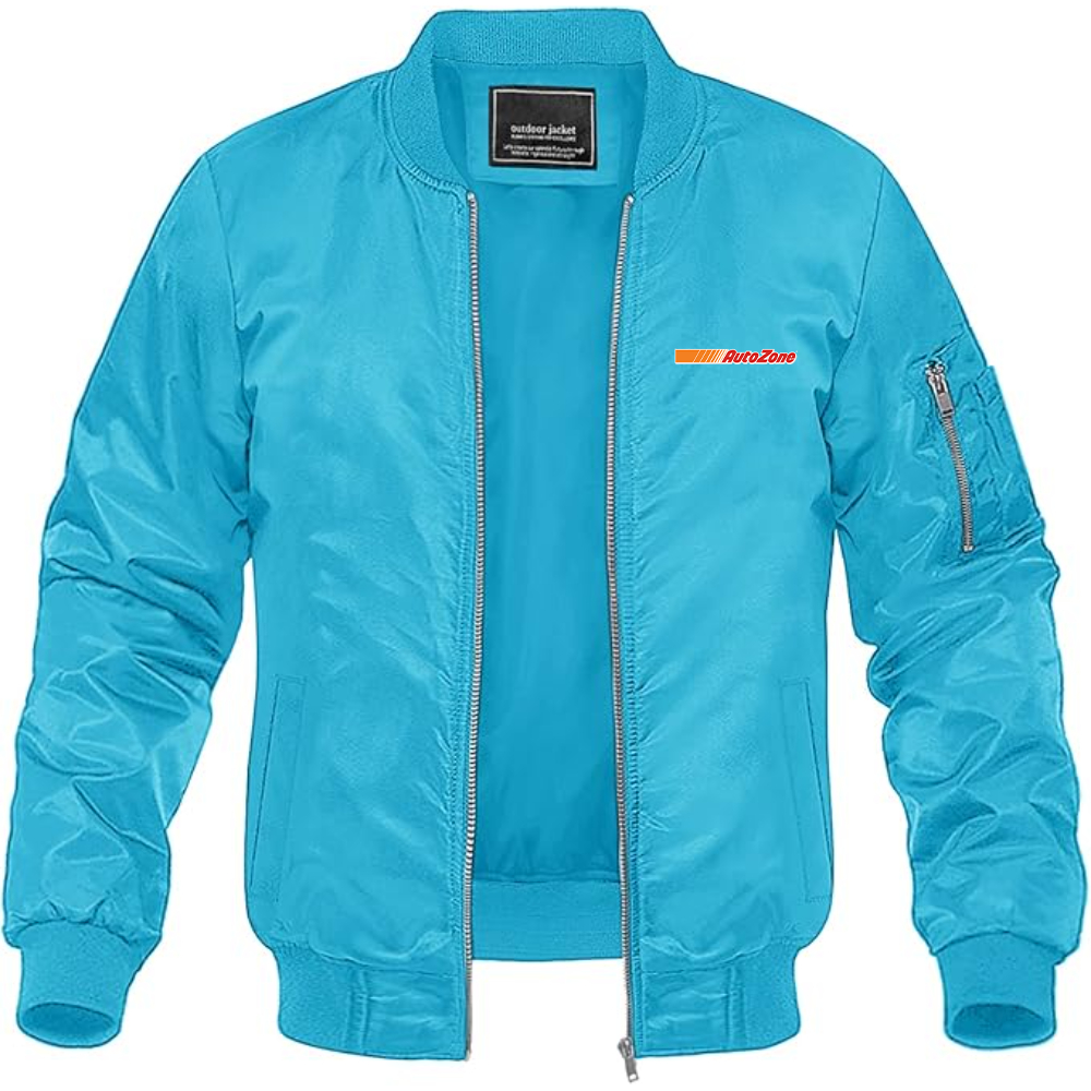 Men's AutoZone Logo Lightweight Bomber Jacket Windbreaker Softshell Varsity Jacket Coat