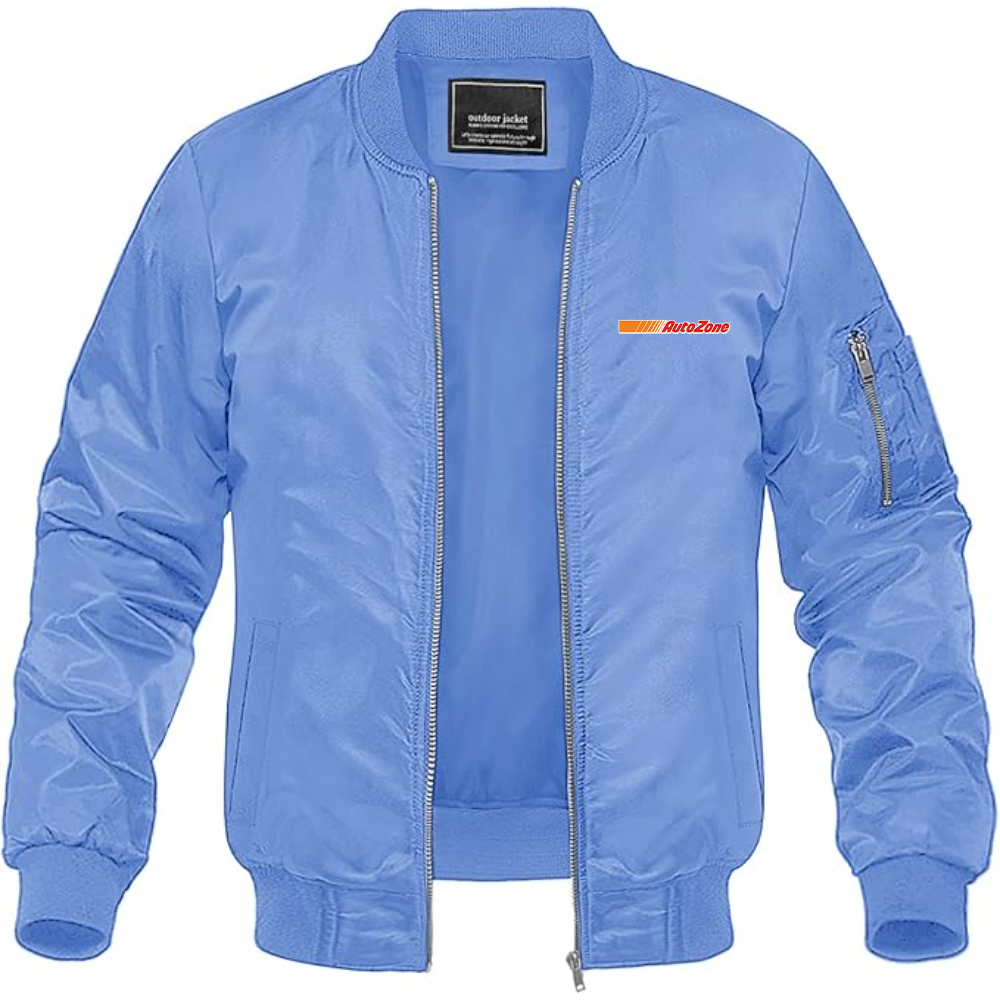 Men's AutoZone Logo Lightweight Bomber Jacket Windbreaker Softshell Varsity Jacket Coat