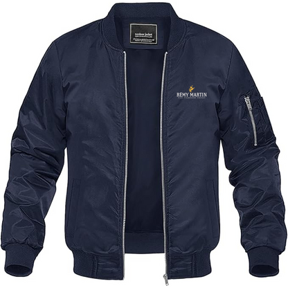 Men's Rémy Martin Logo Lightweight Bomber Jacket Windbreaker Softshell Varsity Jacket Coat