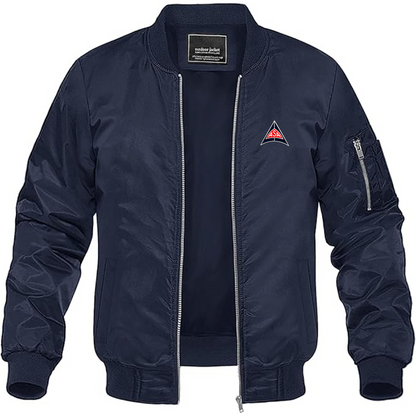 Men's ASA Logo Lightweight Bomber Jacket Windbreaker Softshell Varsity Jacket Coat