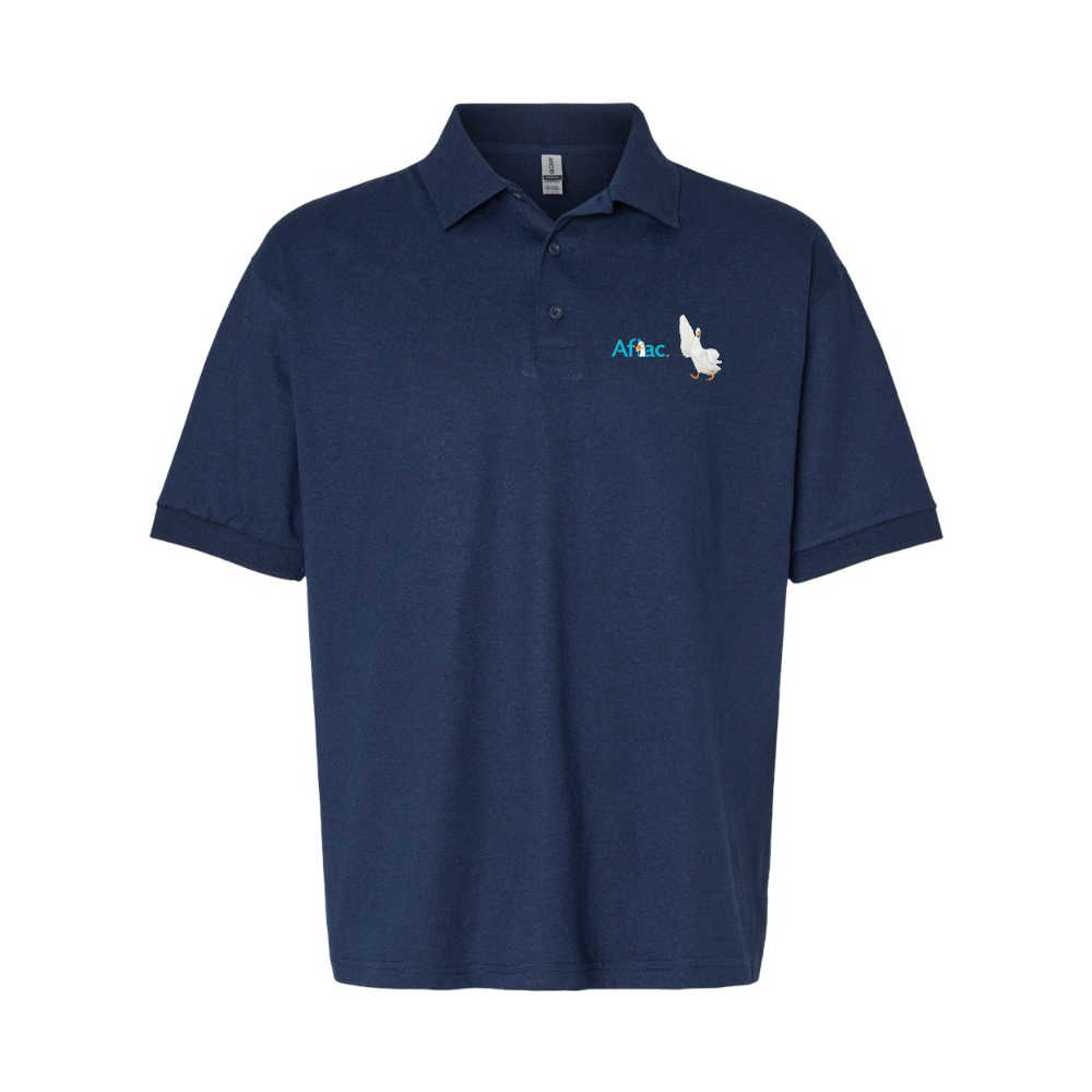 Men's Aflac Logo and Duck Gildan Dry Blend Jersey Polo