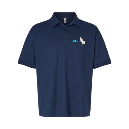 Men's Aflac Logo and Duck Gildan Dry Blend Jersey Polo