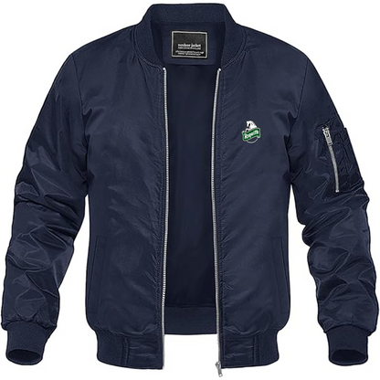 Men's Asquith Logo Lightweight Bomber Jacket Windbreaker Softshell Varsity Jacket Coat