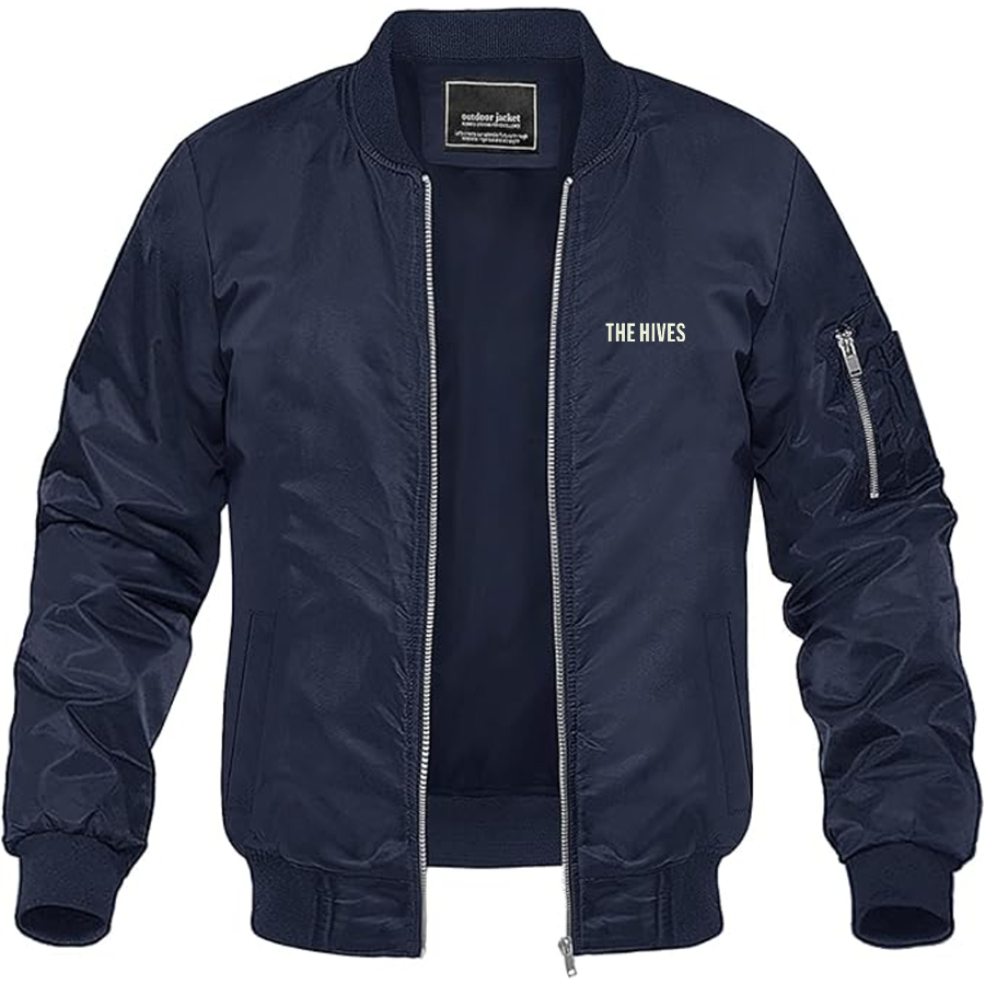 Men's The Hives Logo Lightweight Bomber Jacket Windbreaker Softshell Varsity Jacket Coat