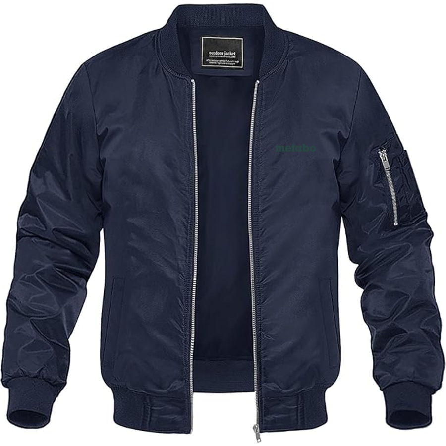 Men's Metabo Logo Lightweight Bomber Jacket Windbreaker Softshell Varsity Jacket Coat
