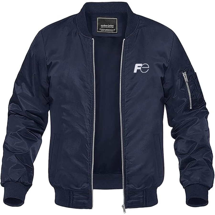 Men's Fuji-Electric Logo Lightweight Bomber Jacket Windbreaker Softshell Varsity Jacket Coat