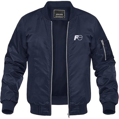 Men's Fuji-Electric Logo Lightweight Bomber Jacket Windbreaker Softshell Varsity Jacket Coat