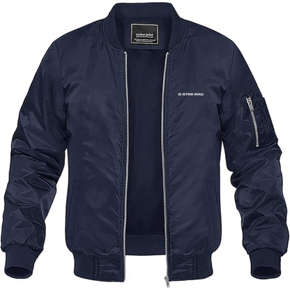 Men's G Star Raw Logo Lightweight Bomber Jacket Windbreaker Softshell Varsity Jacket Coat